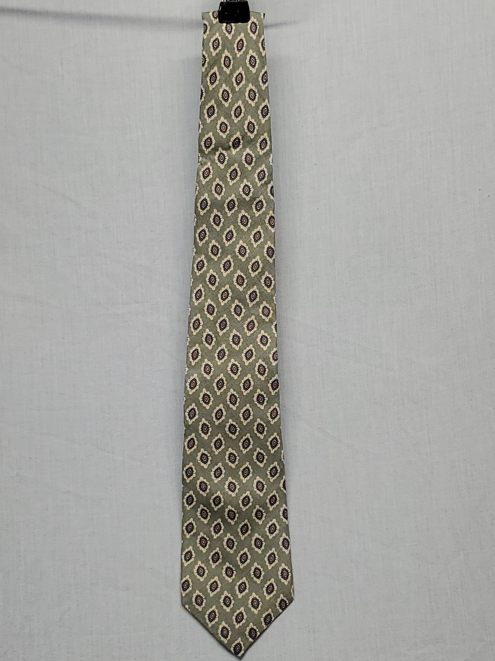 Classic Olive Diamond-Pattern Men's Tie